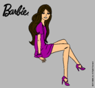 Dibujo Barbie sentada pintado por Ermosiiiiima