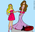 Dibujo Barbie estrena vestido pintado por lala49