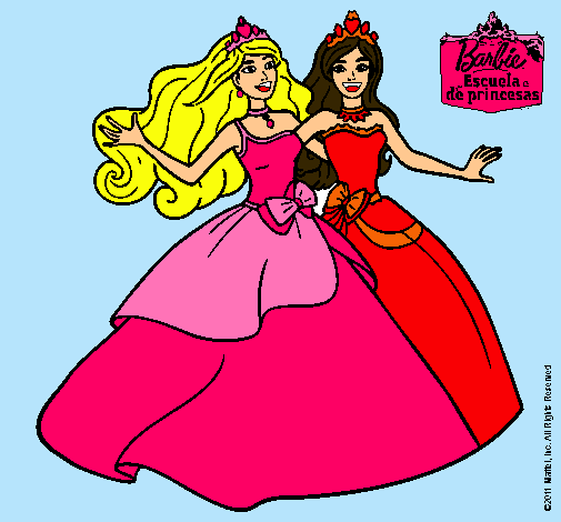 Barbie y su amiga súper felices