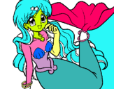 Dibujo Sirena pintado por Kyra