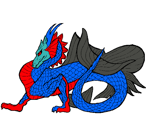 Dibujo Dragón de mar pintado por 222lagos