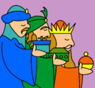 Dibujo Los Reyes Magos 3 pintado por val055