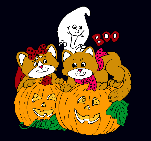 Dibujo Halloween pintado por jessica1