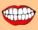 Dibujo Boca y dientes pintado por irlis6786