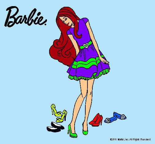 Barbie y su colección de zapatos