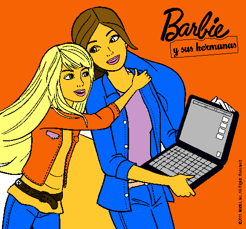 Dibujo El nuevo portátil de Barbie pintado por norfai9