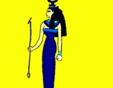 Dibujo Hathor pintado por Oinsu
