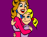 Dibujo Madre e hija abrazadas pintado por 14_10_11gi