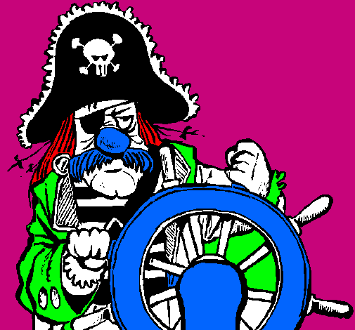 Dibujo Capitán pirata pintado por elhombrear