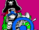 Dibujo Capitán pirata pintado por elhombrear