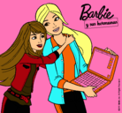 Dibujo El nuevo portátil de Barbie pintado por milagros14455