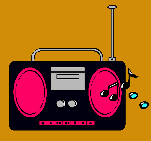Dibujo Radio cassette 2 pintado por rosariome