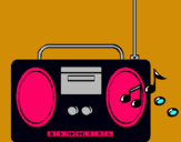 Dibujo Radio cassette 2 pintado por rosariome