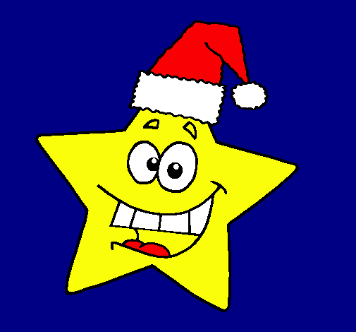 Dibujo estrella de navidad pintado por navarro123