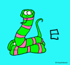 Dibujo Serpiente pintado por lissette