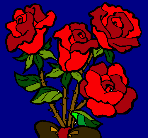 Dibujo Ramo de rosas pintado por sergisan