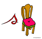Dibujo Silla pintado por chair
