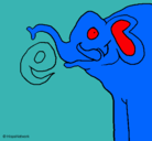 Dibujo Elefante pintado por ikup