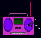 Dibujo Radio cassette 2 pintado por leerina