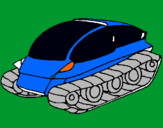 Dibujo Nave tanque pintado por hotweels