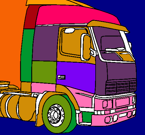 Dibujo Camión pintado por pilain