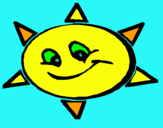 Dibujo Sol sonriente pintado por lkjuytrfdevc