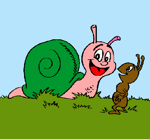 Caracol y hormiguita