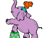 Dibujo Elefante pintado por emylya