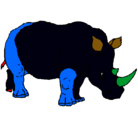 Dibujo Rinoceronte pintado por diegofv