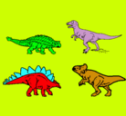 Dibujo Dinosaurios de tierra pintado por plito