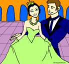 Dibujo Princesa y príncipe en el baile pintado por ARAMINA
