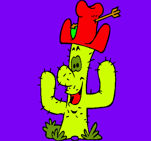 Cactus con sombrero