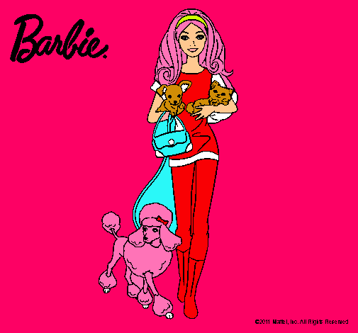 Barbie con sus mascotas