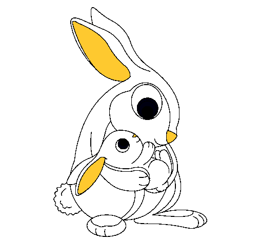 Dibujo Madre conejo pintado por 13miguel