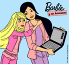 Dibujo El nuevo portátil de Barbie pintado por dugleybis