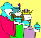 Dibujo Los Reyes Magos 3 pintado por seleste