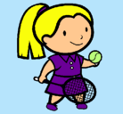 Dibujo Chica tenista pintado por jenhizita 
