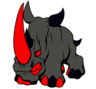 Dibujo Rinoceronte II pintado por jhunior