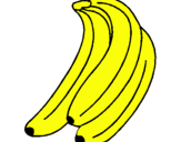 Dibujo Plátanos pintado por banana
