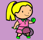 Dibujo Chica tenista pintado por yooooooooooo