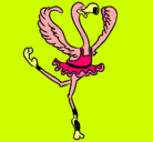 Dibujo Avestruz en ballet pintado por danna