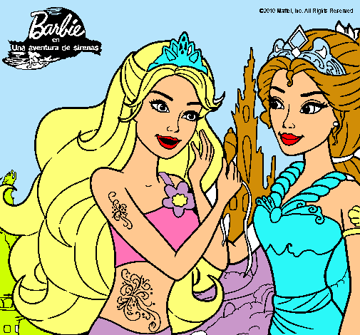 Barbie se despiede de la reina sirena