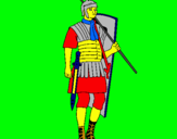 Dibujo Soldado romano pintado por shavin