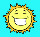 Dibujo Sol sonriendo pintado por almendrithax