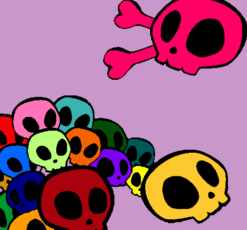 Dibujo Calaveras pintado por jessica1