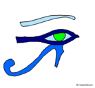 Dibujo Ojo Horus pintado por solohughiugf
