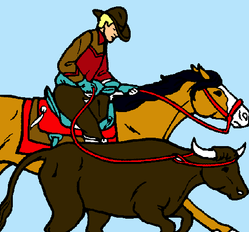 Vaquero y vaca