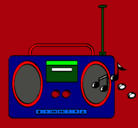 Dibujo Radio cassette 2 pintado por MAKOO