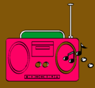 Dibujo Radio cassette 2 pintado por farro