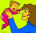 Dibujo Madre con su bebe pintado por elcypsg